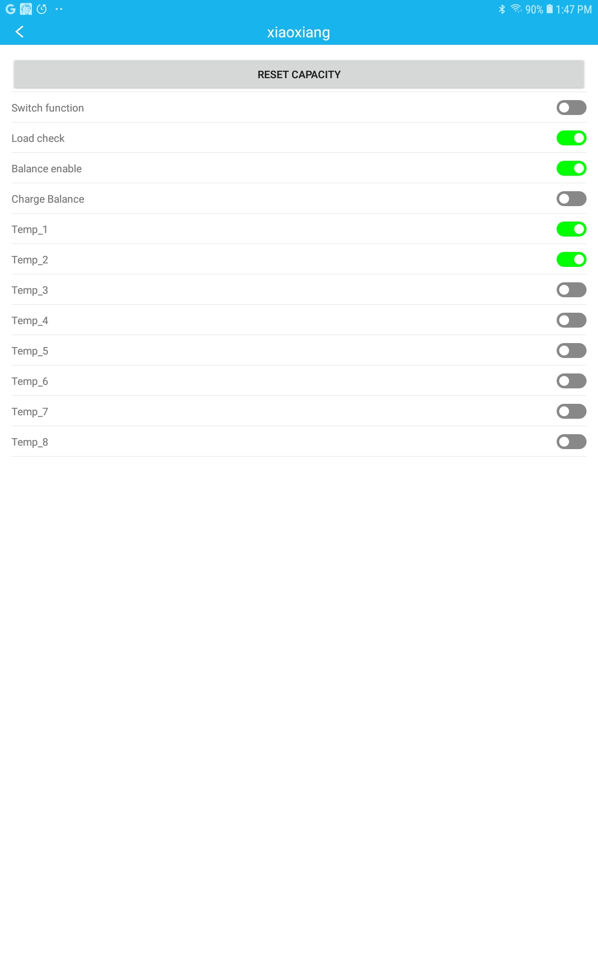 Xiaoxiang APP BMS Configuration for LiFePo4 Electric Vehicle
